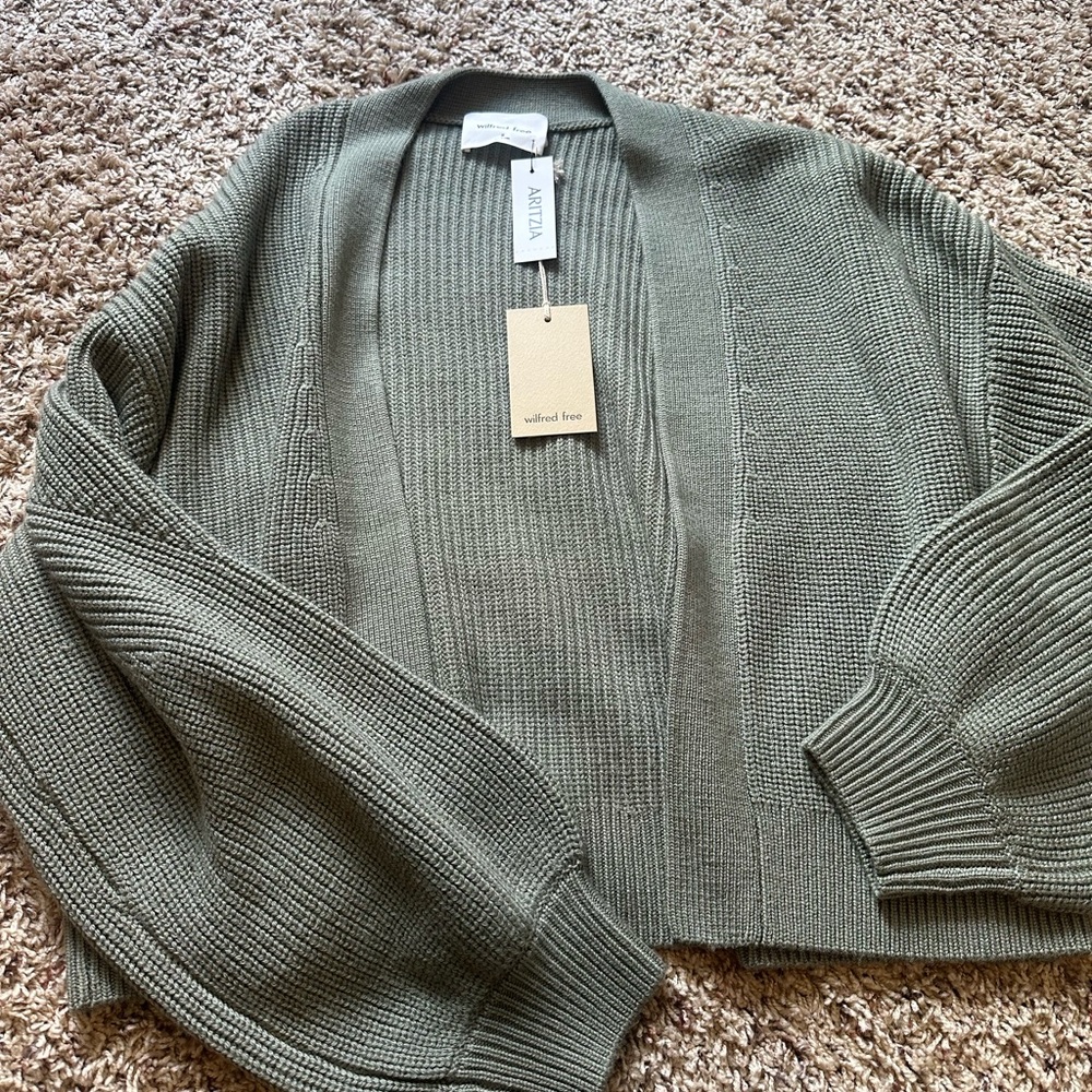 Wilfred Olive Green unwind cardigan